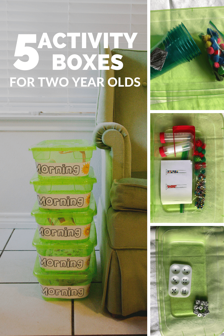 Activity boxes are a best great way to effortlessly entertain and educate your toddler each and every morning! Here are 5 diy activity boxes you can easily create for two year olds