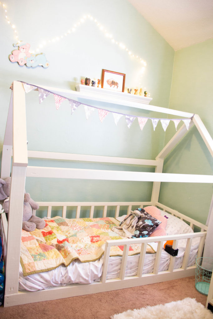 DIY toddler bedroom remodel into shared toddler and baby room: Get budget, diy tips, and ideas on how to remodel your kids' room yourself!