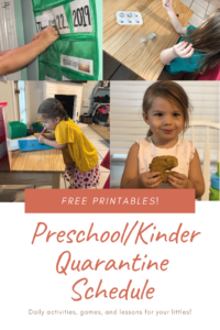 Preschool / Kindergarten Daily Quarantine Schedule – Lil Mama Bear Blog