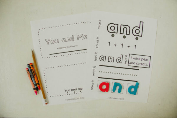 Your students will learn words "you" and "and" with these printable flip books!