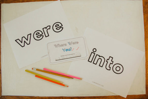Teach emergent readers words "were" and "into" with this printable sight word book!