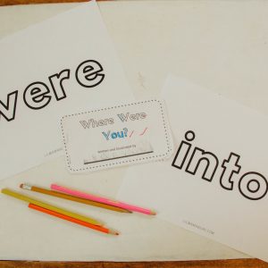 Teach emergent readers words "were" and "into" with this printable sight word book!