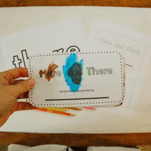Young students will learn words "here" and "there" with this personable sight word flip book!
