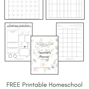 Organizational binder cover for homeschool teacher